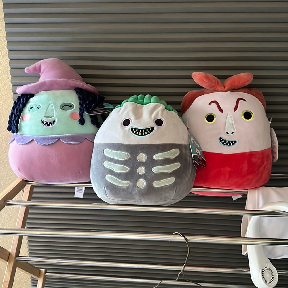 Squishmallows Nightmare Before Christmas. Lock Shock and Barrel BNWT